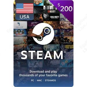 $200 us steam e gift card [digital code] email delivery